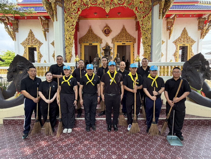 กรมจเรทหารเรือ จัดกิจกรรมบำเพ็ญสาธารณประโยชน์ เนื่องในวันฉัตรมงคล ณ วัดนาคกลางวรวิหาร เขตบางกอกใหญ่ กรุงเทพฯ เมื่อวันที่่ ๖ พฤษภาคม ๒๕๖๘